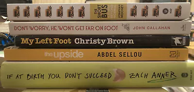 5 Book Lot Disabled Writers My Left Foot The Upside Wheelchair Bound • $18.69