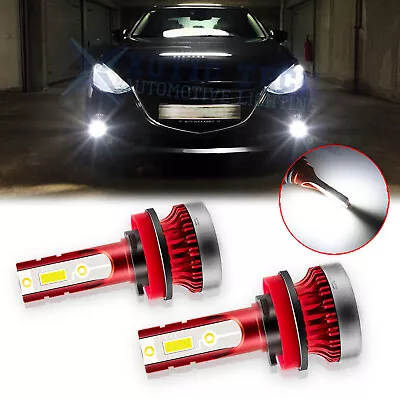 For Mazda 3 2004-2016 100W 6000k White LED Fog Driving Light Bulbs Replacement • $14.69