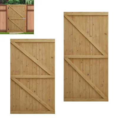 6/7/8FT Wooden Garden Gate Pedestrian Side Gate Solid Pine Door Pressure Treated • £72.99