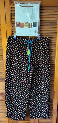 $25 • Buy NWT Vera Bradley Multi-color Paisley Pajama Bottoms Pants Top Shirt Set Sz Large