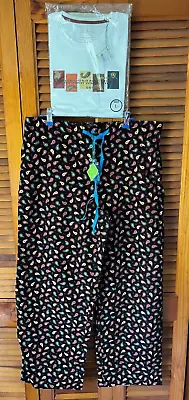 NWT Vera Bradley Multi-color Paisley Pajama Bottoms Pants Top Shirt Set Sz Large • $25