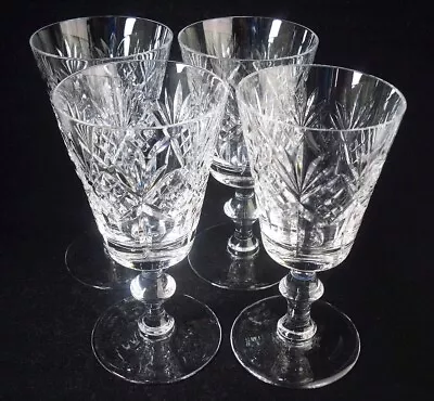 Set Of 4 Edinburgh Crystal EMBASSY Wine Glasses 5.5 H (unsigned) • £14.99