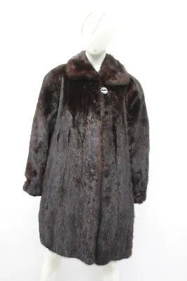 Mint Canadian Dark Ranch Mink Fur Coat Jacket Women Woman Size 8-10 Medium • $195