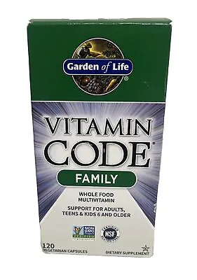 Garden Of Life Vitamin Code Family 120 Veggie Caps EXP 05/2024 Sealed • $21.99