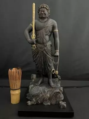 Fudo Myoo Japanese Bronze Buddha Statue Antique 31cm 2kg Rare Free Shipping JP • £893.96