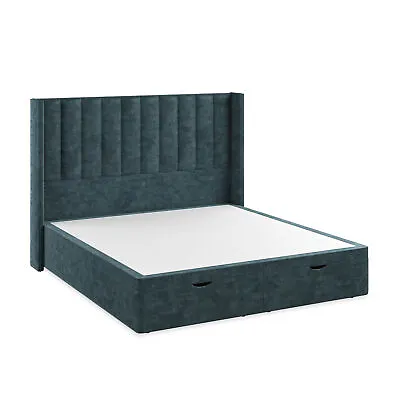 Oak Furniturland Amersham Airforce Fabric Super King Ottoman Bed RRP £1599.99 • £994.99