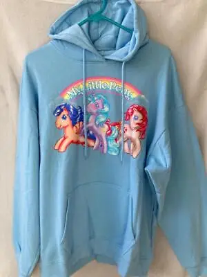 My Little Pony Hasbro Sweatshirt Hoodie Women's XL 50 Rainbow Fleece Shirt NEW • $59.99