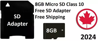 Micro Memory SD Card 8GB High Speed Flash TF Class 10 8 GB Adapter Mini • $4.51