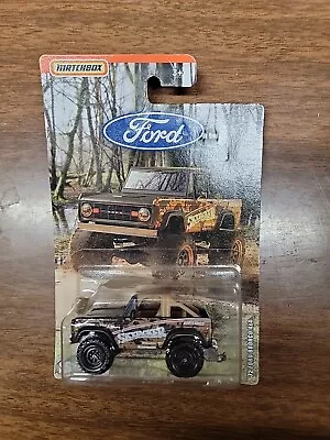 2019 Matchbox Ford Walmart '72 Ford Bronco 4x4 MATTE BLACK / SKY JACKER / MOC • $0.99