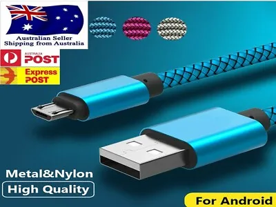 Genuine Fast Charge Micro USB Premium Cable Nylon SONY HTC LG Nokia Samsung S7 E • $12.33