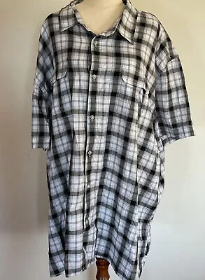 Men’s Chequered Shirt Size 6 XL King Size For Black & White Bronson Collections • $19.95