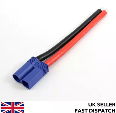 Male EC5 (5mm Bullet) Connector Pigtail/cable 100mm 10 AWG Silicone Wire RC • £4.25