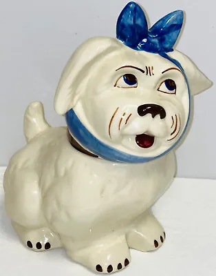 Shawnee MUGGSY DOG W/BLUE SCARF 11 1/4  COOKIE JAR • $240