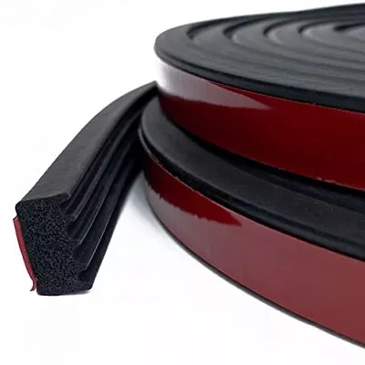 Ribbed Foam Rubber Seal With Tape Self-Adhesive EPDM Foam Rubber Weather Str... • $39.60