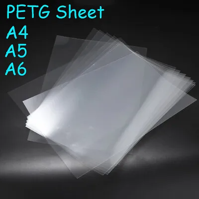 Clear PETG Plastic Sheet A4 A5 A6 0.5/0.8/1/1.5mm Thick Vacuum Forming Moulding • £7.07