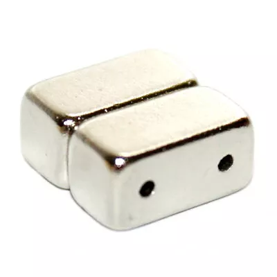 MAGNETIC CLASPS TWO HOLE Square Silver Color 12 Sets 6x6x12mm • $17.99