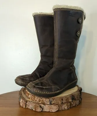 Teva Boots Women 6.5 Tonalea Waterproof Winter Brown Waxed Leather Shearling • $25.99