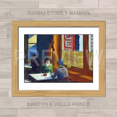 Edward Hopper Print: Chop Suey. Textured Canvas Paper. Art. Framed Or Unframed. • £5.45