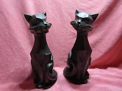 VTG MCM Atomic SIAMESE KITTY Cats 1961 UNIVERSAL STATUARY CORP CUBIST RETRO (T) • $110