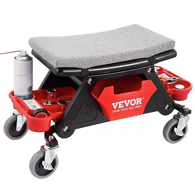 Mechanics Stool 300 LBS Capacity Rolling Mechanic Seat With 4  Wheels W/3 Trays • $77.99