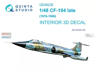 QTSQD48226 1:48 Quinta Studio Interior 3D Decal - CF-104 Starfighter Late • $19.84