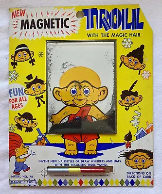 Vintage 1965 Magnetic Troll With Magic Hair Toy Game • $22.99