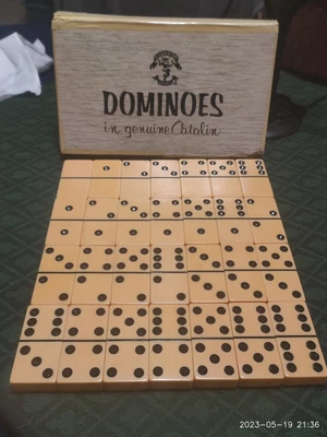 $70 • Buy CRISP  Bakelite Catalin Dominoes  Double Six   2.21   X 1.1  X  .475  THICK