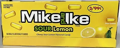 Mike And Ike Sour Lemon Flavored Chewy Candy Box 24 Count Packs Bulk Candies • $16.99