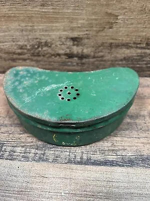 Vintage Fishing Metal Cricket Or Worm Tin Bait Belt Box USED • $14.99