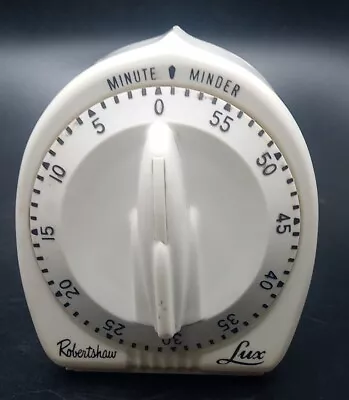 Vintage Robert Shaw Lux 60 Minute Minder Kitchen Timer Atomic Rocket Knob Works! • $12.99