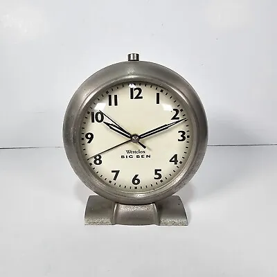 Vintage Westclox 47602 Big Ben 1939 Retro Antiqued Dial Quartz Alarm Clock • $29.95