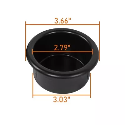 $5.59 • Buy 2 Pcs Large Jumbo Cup Holders Black Plastic 3.66  Boat RV Car Truck Insert