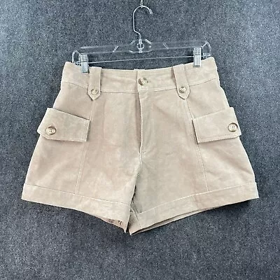 BLANKNYC Womens Suede Leather Mini Shorts Pockets Tan Size 27 EUC • $16.99