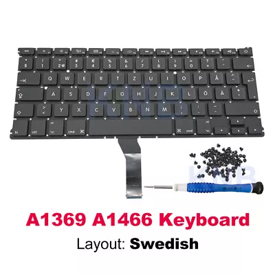 New Sweden Swedish Keyboard With Screw For Macbook Air 13  A1369 A1466 2011-2017 • $17.88