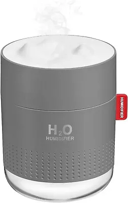 Snow Mountain H2O Mini USB Cool Mist Humidifier - 500 Ml - Portable - Gray • $16.19