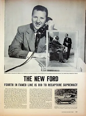 1948 New Ford Motors To Recapture Supremacy 40s 5-Page Print Ad Article Model T • $15.19