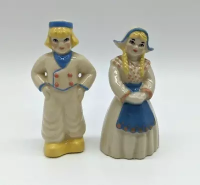 Ceramic Arts Studio Madison Wis Dutch Boy And Girl Vintage Salt & Pepper Shakers • $16