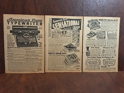 Vintage 1930's TYPEWRITER Business Office Equipment - 1938 Catalog Page AD LOT • $9.95