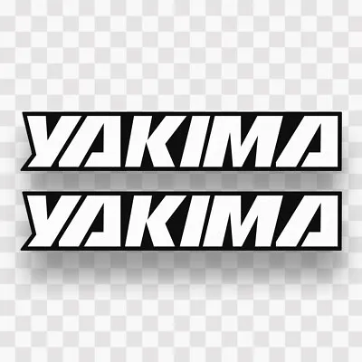 (2) Yakima Sticker Vinyl Decal Roof Rack Load Bar Bike Carrier Camp Snow PREMIUM • $8.51