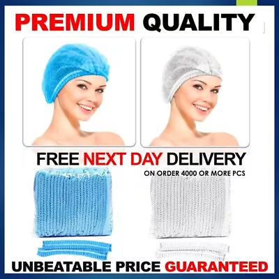 10000 Disposable Hair Nets Head Cover Mob Caps Non Woven Anti Dust Hats Sealed • £285