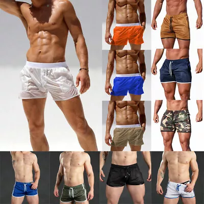 £5.40 • Buy Men's See-Through Quick Dry Swim Shorts Swimwear Swimming Trunks Boxer Briefs UK