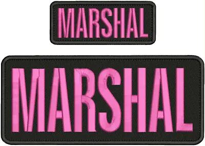 Marshal Emb Patch 4x10 And 2x5 Hook On Back /black/pink • $15.99