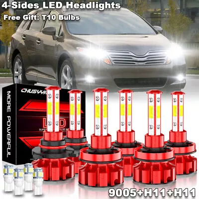 For Toyota Venza 2009 2010-2016 LED Headlights + Fog Lights Combo White Bulbs • $43.99