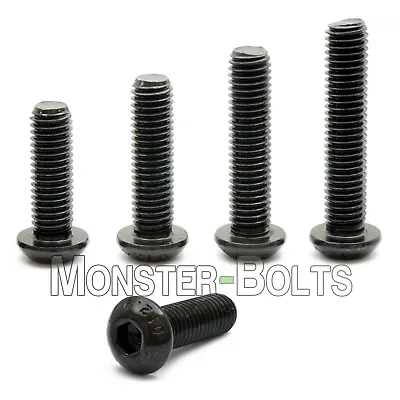 M6 Button Head Socket Cap Screws 12.9 Steel W/ Black Ox ISO 7380 1.0 Coarse • $5.17