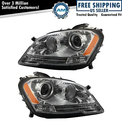 Headlight Set For 08-09 Mercedes ML320 08-11 ML350 10-11 ML450 ML550 ML63 AMG • $503.86