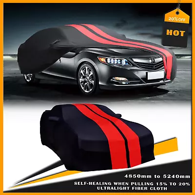 For Acura RL RLX TL TLX-L Satin Stretch Indoor Car Cover Dustproof Black/Red • $98.99