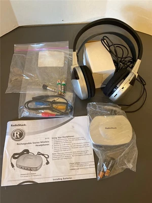 $30 • Buy Radio Shack Rechargeable Wireless Stereo Headphones With Transmitter 33-125