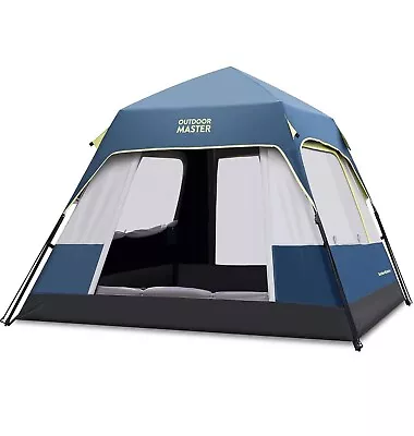 OutdoorMaster Tents 4 & 6 Person Camping Tent Easy Setup In 60 Seconds • $79.98