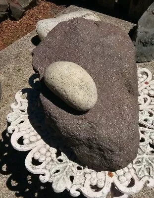  Prehistoric Paleo-American Granite Metate And Mano. • $225