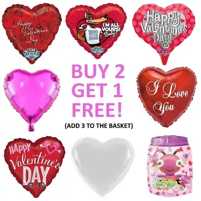 Valentines Day Helium Foil Balloon - Red Love Heart Balloons Romantic Gift Idea  • $4.34